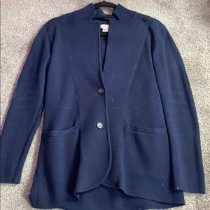 J. Crew Navy Sweater Blazer
